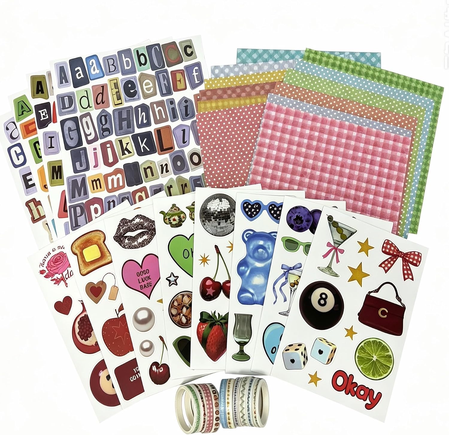 12-Sheet Patterned Scrapbook Paper Kit