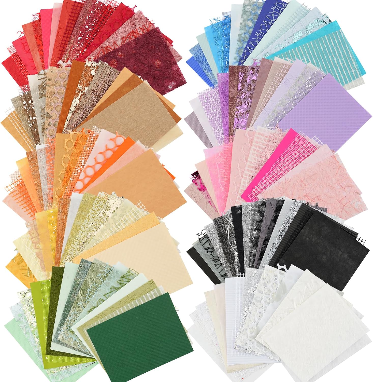 160-Sheet Assorted Texture Paper Set