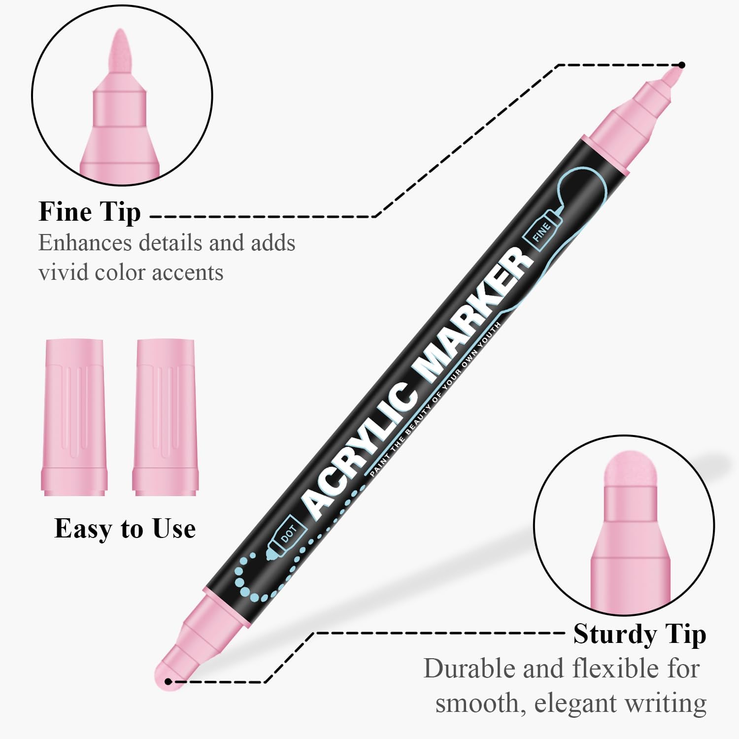 24-Color Dual Tip Acrylic Markers