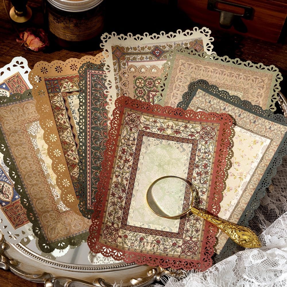 30 Sheets Lace Edged Scrapbook Paper