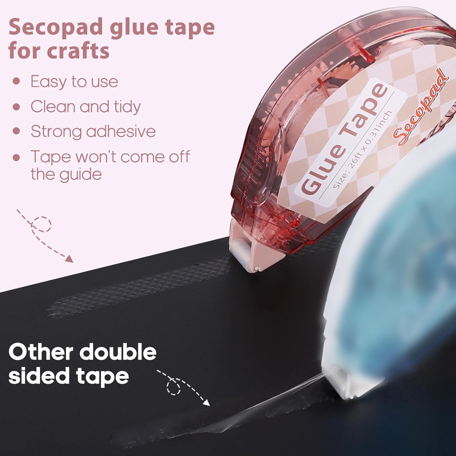 4-Pack Light-Colored Shell Glue Tape