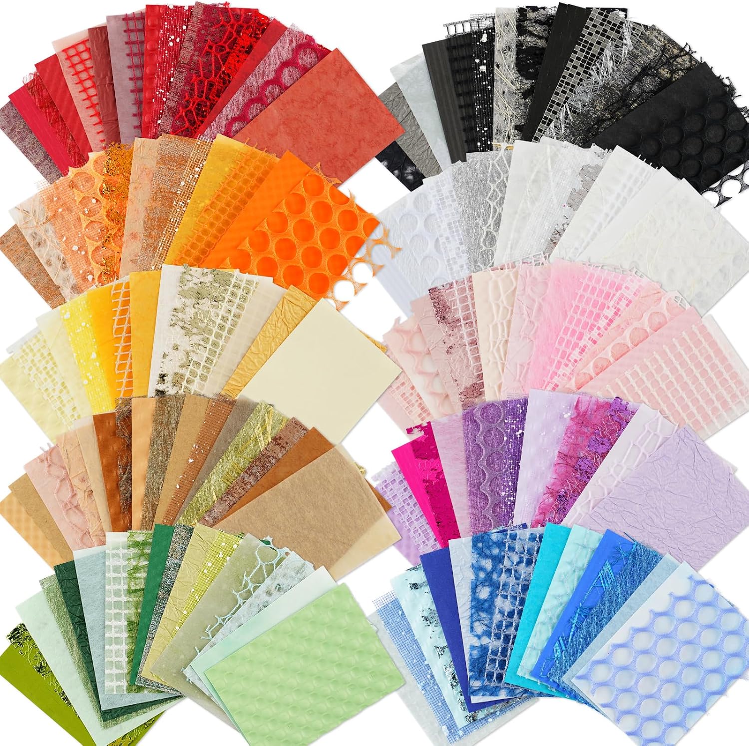 Assorted Texture Scrapbook Paper Set